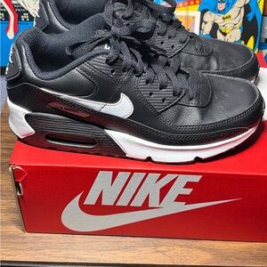 Nike Boys Air Max 90 (GS) Black/White-Black